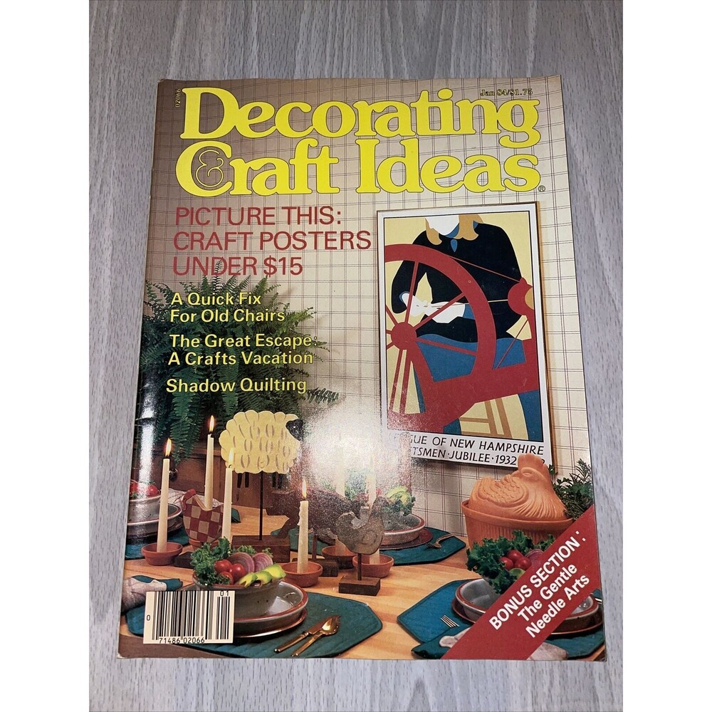 Decorating & Craft Ideas Magazine January 1984 Craft Posters Shadow Quilting